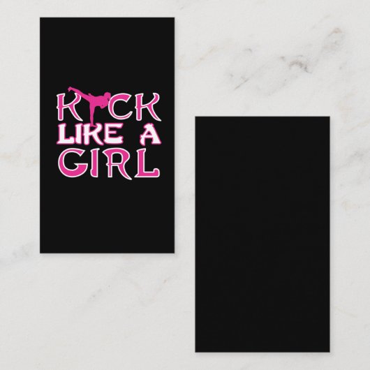 武術アーツ空手キックボクシングガールファイター 名刺 (正面/裏面)