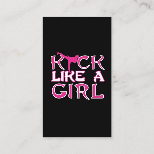 武術アーツ空手キックボクシングガールファイター 名刺 (正面)