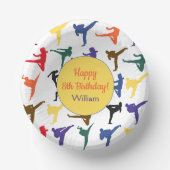 武術アーツ空手キッズパーティーハッピー8誕生日 ペーパーボウル (正面)