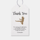 武術アーツ空手パーティー子供の誕生日サンキュー ギフトタグ (正面)