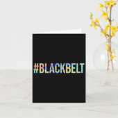 武術アーツ空手ブラックベルト#blackbelt カード (黄色い花)