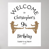 武術アーツ空手子供の誕生日ウェルカムパーティー ポスター (正面)