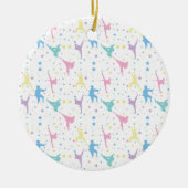 武術アーツ空手抽象芸術スターズスパークレス セラミックオーナメント (正面)