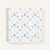 武術アーツ空手抽象芸術スターズスパークレス ノートブック (正面)