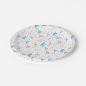 武術アーツ空手抽象芸術スターズスパークレス ペーパープレート (アングル)