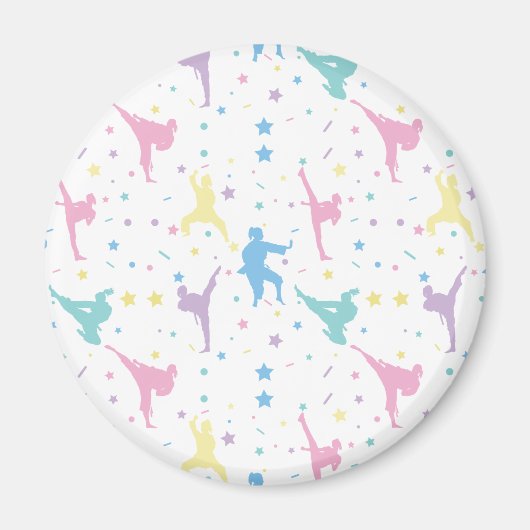 武術アーツ空手抽象芸術スターズスパークレス マグネット (正面)