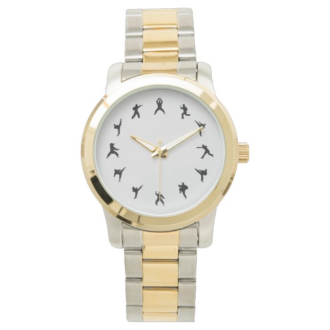 武術アーツ空手（ブラック、グレー） 腕時計 (正面)