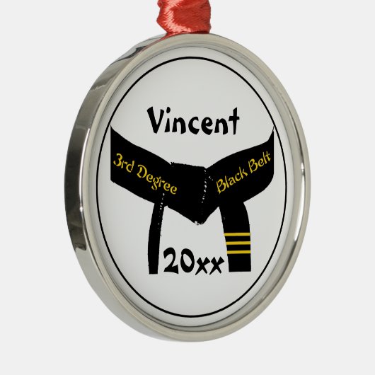 武術アーツ第3度黒帯階級 メタルオーナメント (右)