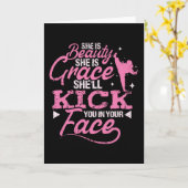 武術アーツ美しいアンドグレース カード (黄色い花)