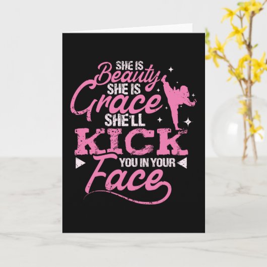 武術アーツ美しいアンドグレース カード (黄色い花)