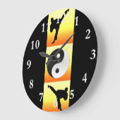 武術アーツ陰陽時計 ラージ壁時計 (傾斜)