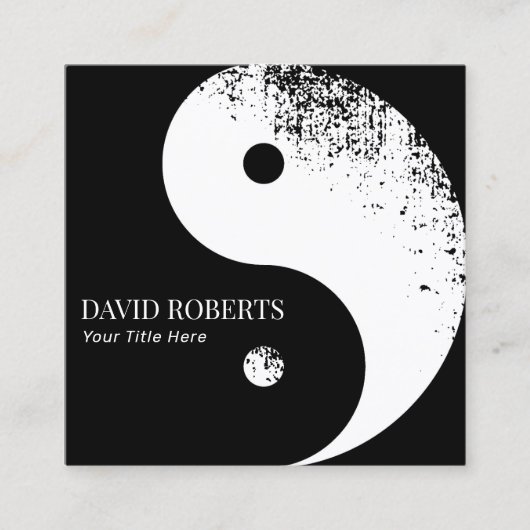 武術アーツ陰陽空手カンフーマスター スクエア名刺 (正面)