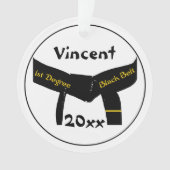 武術アーツ1度ブラックベルト オーナメント (正面)