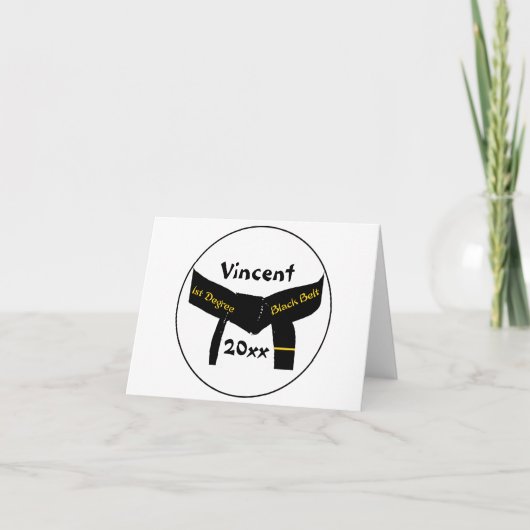 武術アーツ1度ブラックベルト カード (正面)