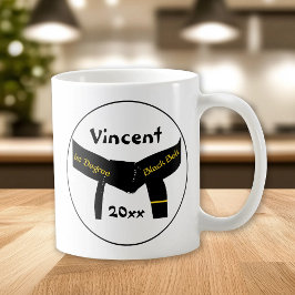 武術アーツ1度ブラックベルト コーヒーマグカップ