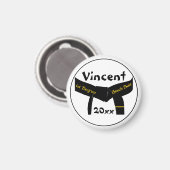 武術アーツ1度ブラックベルト マグネット (正面/裏面)