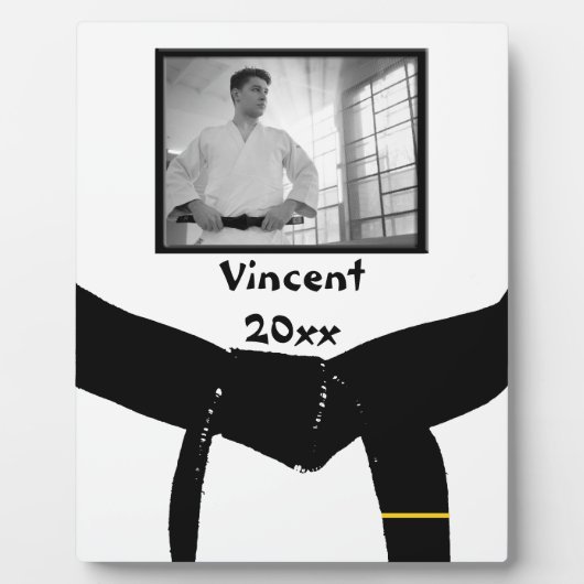 武術アーツ1度黒帯フォトキープサケ フォトプラーク (正面)