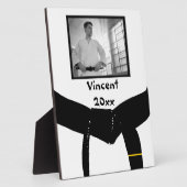 武術アーツ1度黒帯フォトキープサケ フォトプラーク (側面)