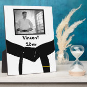 武術アーツ1度黒帯フォトキープサケ フォトプラーク (側面)