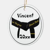 武術アーツ1度黒帯ランク セラミックオーナメント (左)