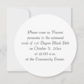 武術アーツ1度黒帯試験招待状 招待状 (正面)