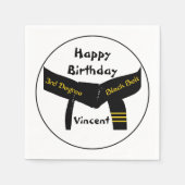 武術アーツ3度ブラックベルト誕生日 スタンダードカクテルナプキン (正面)