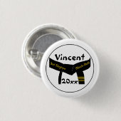 武術アーツ3度ブラックベルト 缶バッジ (正面&裏面)