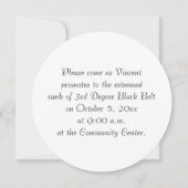 武術アーツ3度黒帯試験招待状 招待状 (正面)