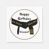 武術アーツ4度ブラックベルト誕生日 スタンダードカクテルナプキン (正面)
