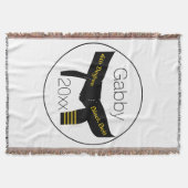 武術アーツ4度ブラックベルト スローブランケット (正面)