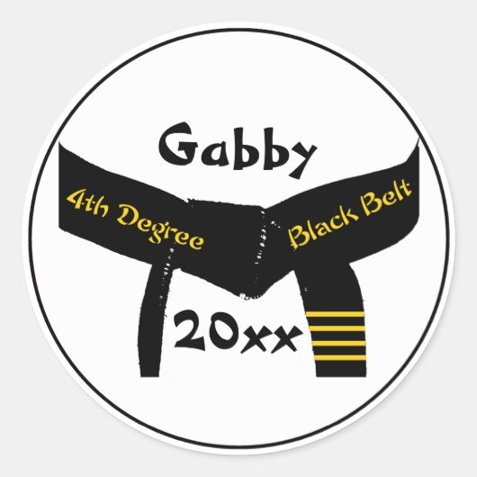 武術アーツ4度ブラックベルト ラウンドシール (正面)