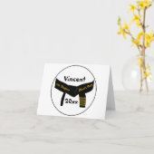 武術アーツ5度ブラックベルトカード カード (黄色い花)