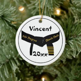 武術アーツ5度ブラックベルト セラミックオーナメント