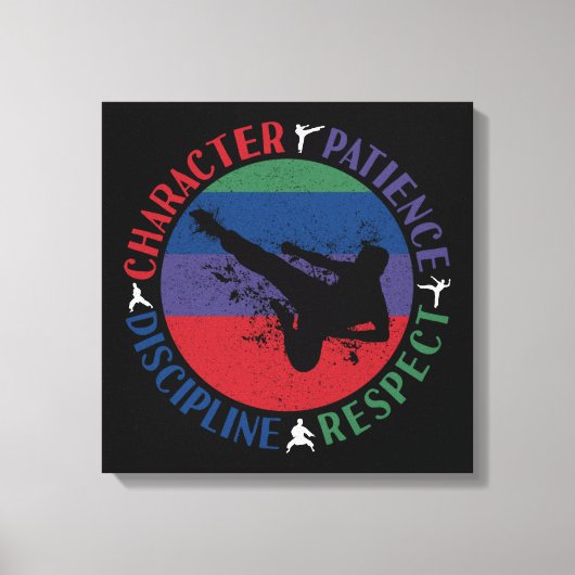 武術アーツ – 空手コアバリュー キャンバスプリント (正面)