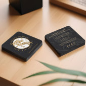 武術アーツ/空手ゴールデンドラゴンメダリオンロゴ スクエア名刺