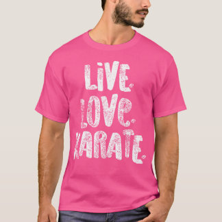 武術アーティストホワイトのライブラブアーケートシャツ Tシャツ