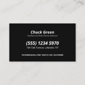 武術アートインストラクターQR名刺 名刺 (裏面)