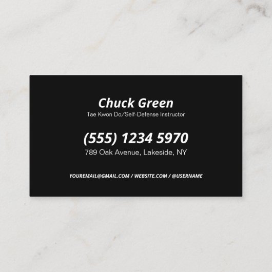 武術アートインストラクターQR名刺 名刺 (裏面)