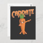 武術アートビーガンファイターベジタリアン空手ニンジン ポストカード (正面/裏面)