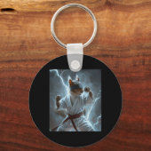 武術アートリス空手ギ着稲妻A キーホルダー (正面)