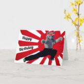 武術アート空手誕生日 カード (黄色い花)