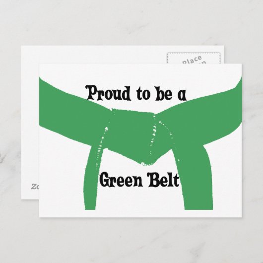 武術ア誇りを持ったートがグリーンベルト ポストカード (正面/裏面)