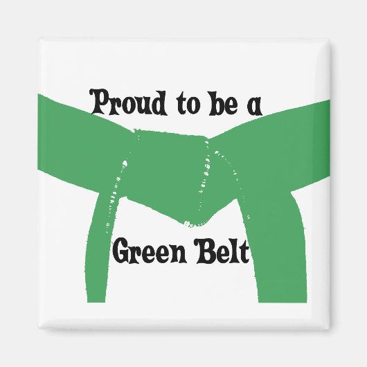 武術ア誇りを持ったートがグリーンベルト マグネット (正面)
