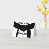 武術ア誇りを持ったートがブラックベルト カード (黄色い花)