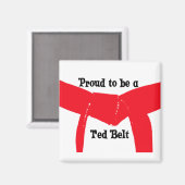 武術ア誇りを持ったートが赤いベルト マグネット (正面/裏面)