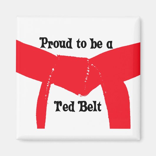 武術ア誇りを持ったートが赤いベルト マグネット (正面)