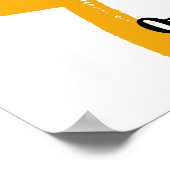 武術ア誇りを持ったートへオレンジベルトプリント ポスター (角)