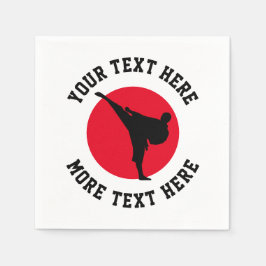 武術カスタムアーツキッドの空手バースデーパーティー スタンダードカクテルナプキン