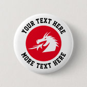 武術カスタムアーツクラブのドラゴンボタン 缶バッジ (正面)