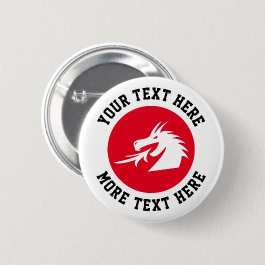 武術カスタムアーツクラブのドラゴンボタン 缶バッジ (正面&裏面)